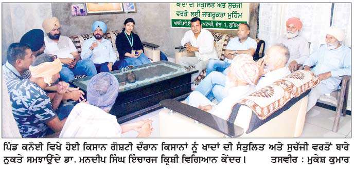  ਰਸਾਇਣਿਕ ਖਾਦਾਂ ਦੀ ਬੇਲੋੜੀ ਵਰਤੋਂ ਧਰਤੀ ਦੀ ਸਿਹਤ, ਧਰਤੀ ਹੇਠਲੇ ਪਾਣੀ ਅਤੇ ਵਾਤਾਵਰਨ ਲਈ ਨੁਕਸਾਨਦਾਇਕ-ਡਾ. ਮਨਦੀਪ ਸਿੰਘ 