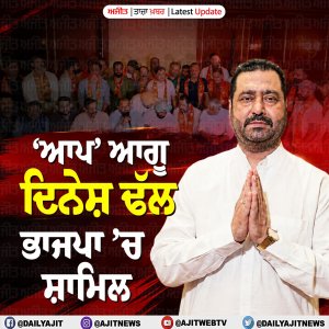 ‘ਆਪ’ ਆਗੂ ਦਿਨੇਸ਼ ਢੱਲ ਭਾਜਪਾ ’ਚ ਸ਼ਾਮਿਲ