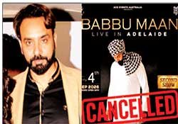 ਗਾਇਕ ਬੱਬੂ ਮਾਨ ਦੇ ਐਡੀਲੇਡ ਸ਼ੋਅ ਦੌਰਾਨ ਨੌਜਵਾਨਾਂ ਵਿਚਾਲੇ ਝਗੜਾ, ਸ਼ੋਅ ਮੁੜ ਮੁਲਤਵੀ