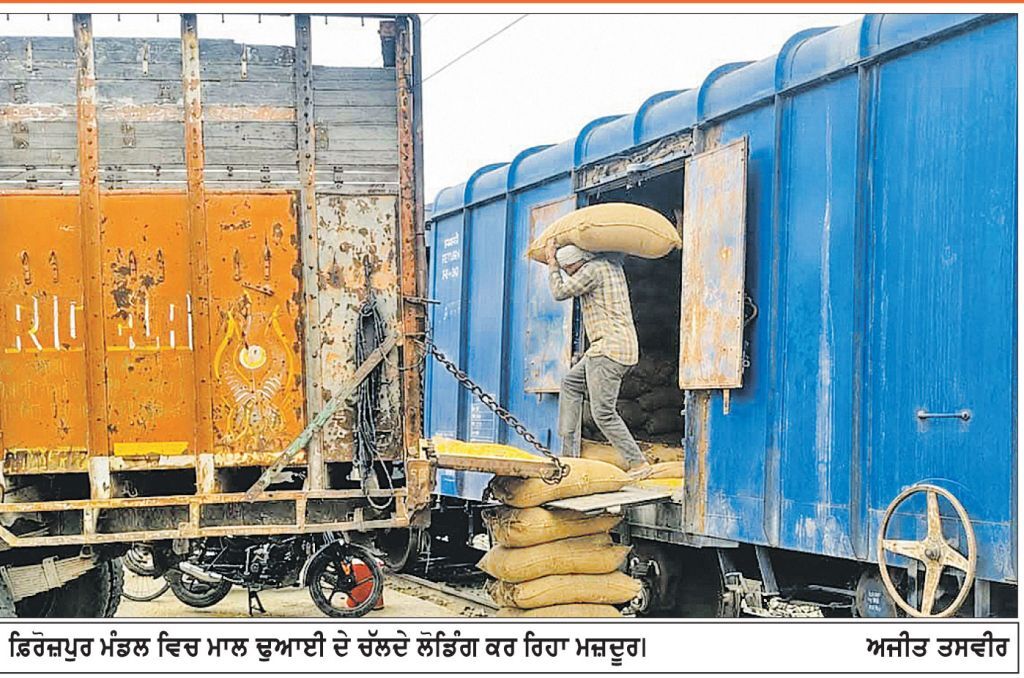 ਫ਼ਿਰੋਜ਼ਪੁਰ ਮੰਡਲ ਨੇ ਅਗਸਤ ’ਚ ਮਾਲ ਢੁਆਈ ਤੋਂ 124.72 ਕਰੋੜ ਰੁਪਏ ਕਮਾਏ, ਟੀਚੇ ਤੋਂ 28 ਫ਼ੀਸਦੀ ਵੱਧ ਰਿਹਾ ਮਾਲ ਲੋਡਿੰਗ ਦਾ ਮਾਲੀਆ
ਨਵੇਂ ਮਾਲ ਗਾਹਕਾਂ ਤੇ ਨਵੀਆਂ ਸੇਵਾਵਾਂ ’ਤੇ ਦਿੱਤਾ ਜਾ ਰਿਹਾ ਜ਼ੋਰ