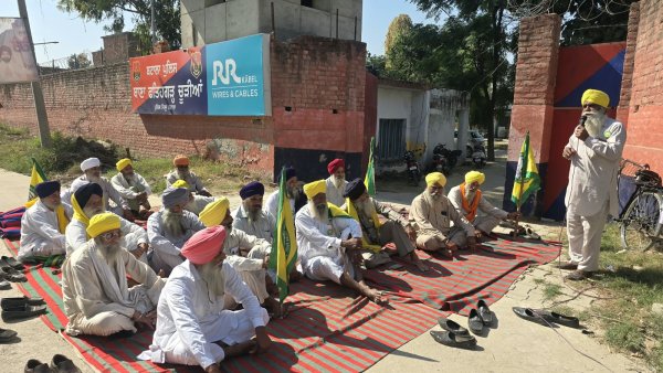 ਕਿਸਾਨ ਜਥੇਬੰਦੀਆਂ ਵਲੋਂ ਫਤਿਹਗੜ੍ਹ ਚੂੜੀਆਂ ਥਾਣੇ ਦਾ ਘਿਰਾਓ